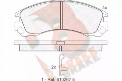 R BRAKE rb1358 -  Комплект тормозных колодок, дисковый тормоз